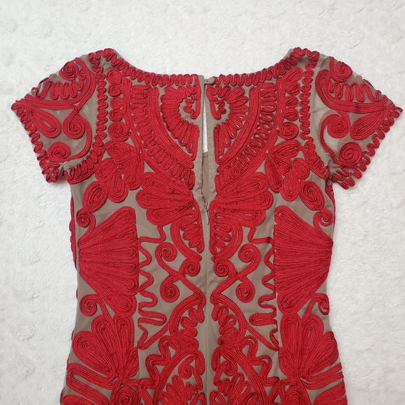 SOLD 🚫 JS Collections| Embroidered Soutache Trumpet Dress - Picture 10 of 11